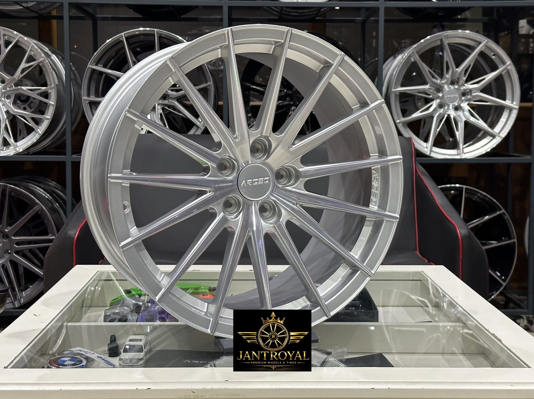 ARCEO LİSBON 19 İNÇ 5X112 SİLVER DİAMOND ÖN/ARKA JANT MODELİ (4ADET) YENİ!