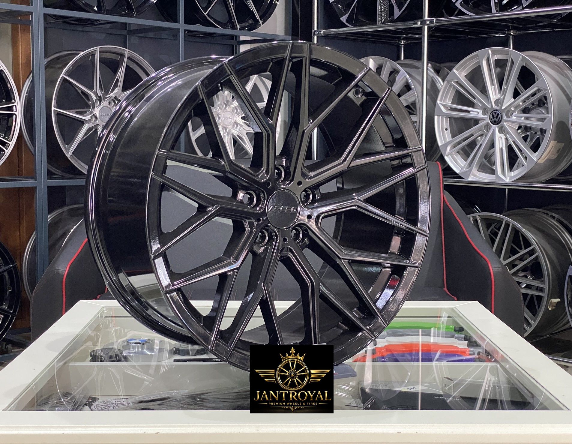 ARCEO VALENCİA 20 İNÇ 5X112 ÖN ARKA GLOSSY BLACK JANT MODELİ (4ADET)