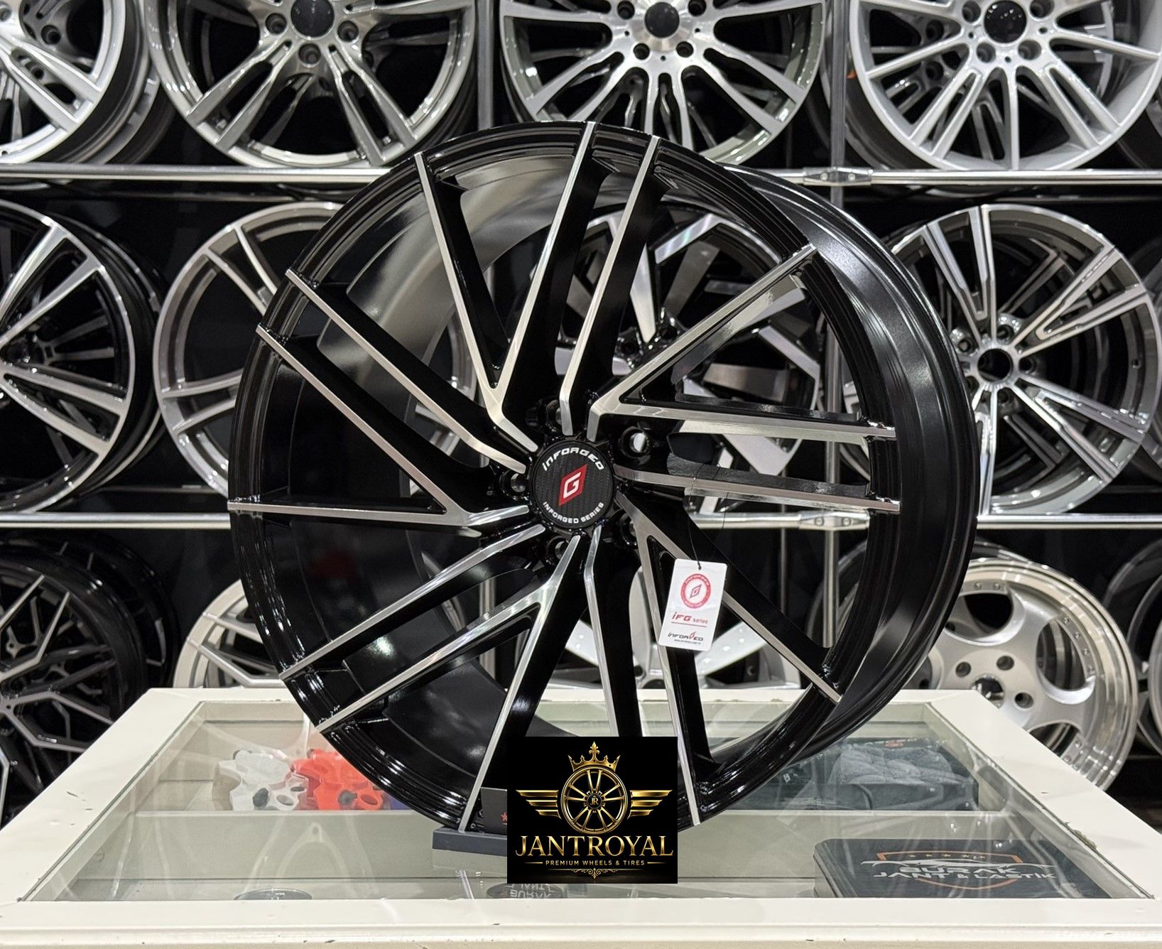 20 İNÇ 5X112 ORJİNAL İNFORGED İFG59 BLACK MACHİNED ÖN ARKA JANT MODELİ (4ADET)