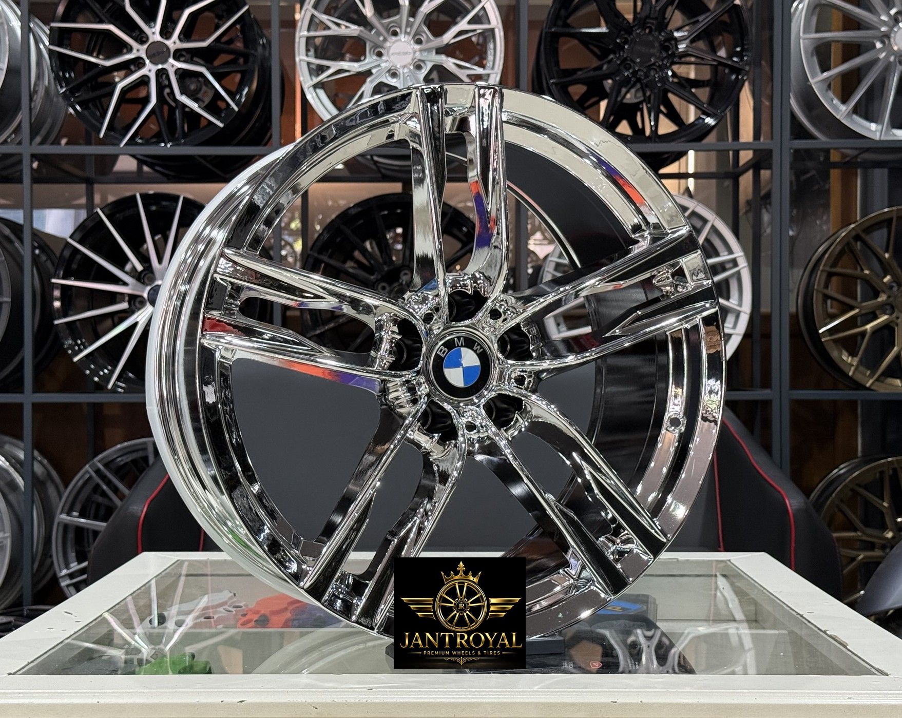 20 İNÇ 5X120 BMW ÖN/ARKA M6 DIŞA DÖNÜK KROM JANT MODELİ (4ADET)