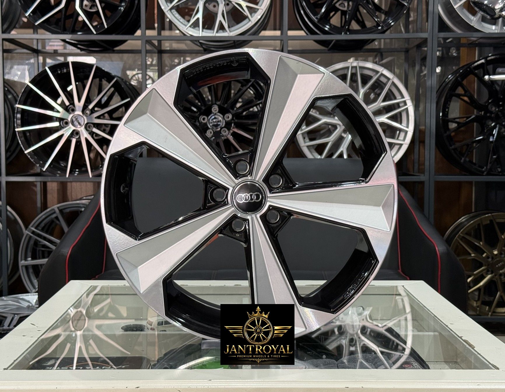 19 İNÇ 5X112 AUDİ A3 A4 A5 A6 A8 BLACK SİLVER DİAMOND JANT MODELİ (4ADET)