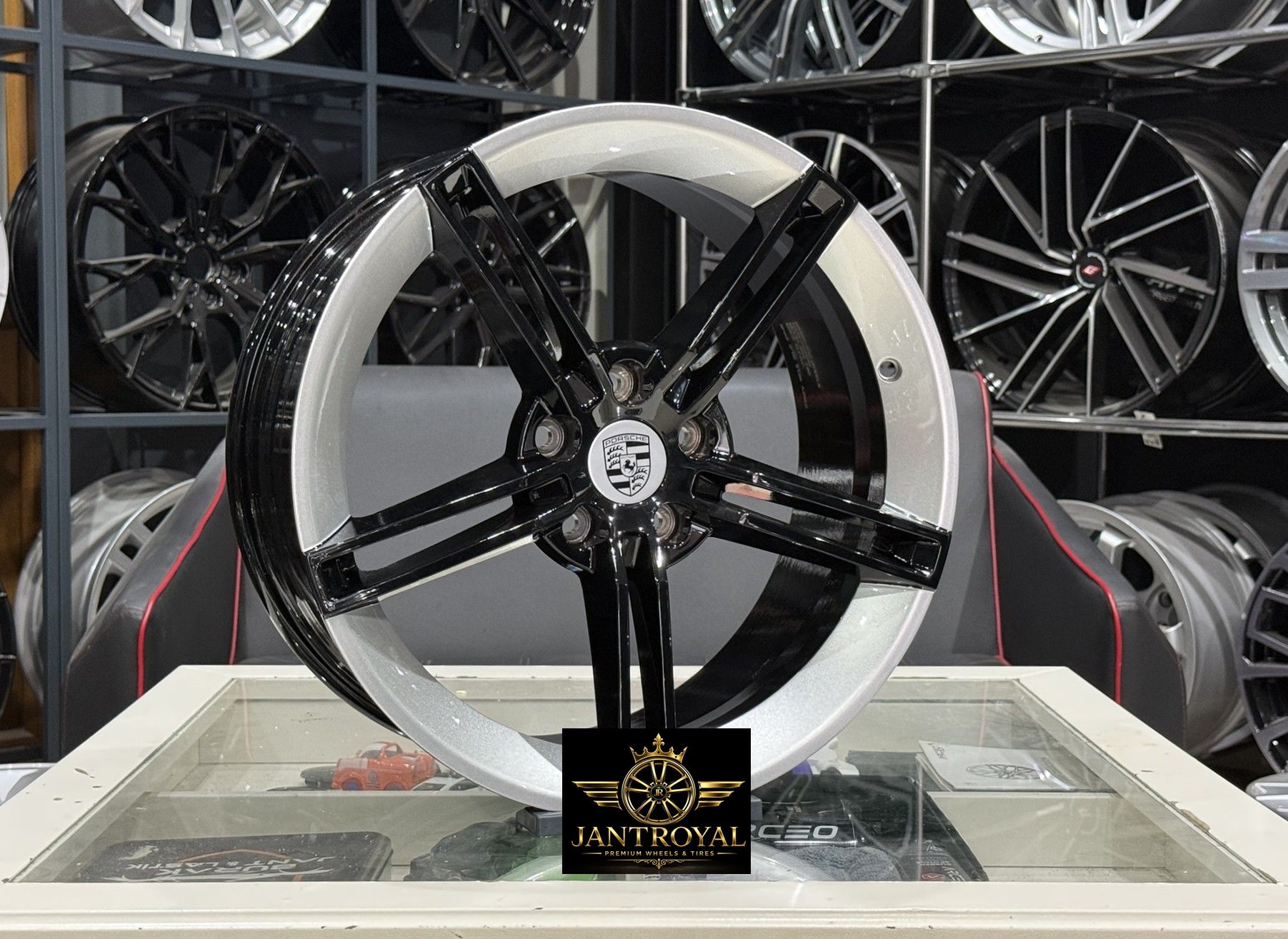 18 İNÇ 5X112 VW SEAT SKODA AUDİ UYUMLU PORSCHE TAYCAN SİLVER BLACK JANT MODELİ (4ADET)